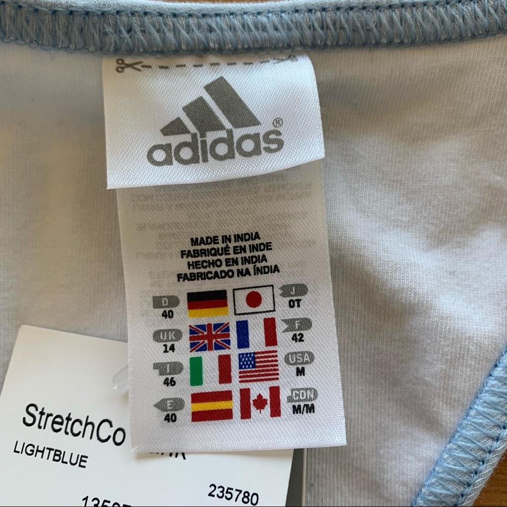 Adidas Work Out Racer Back Light Blue Tank - Picture 6 of 9